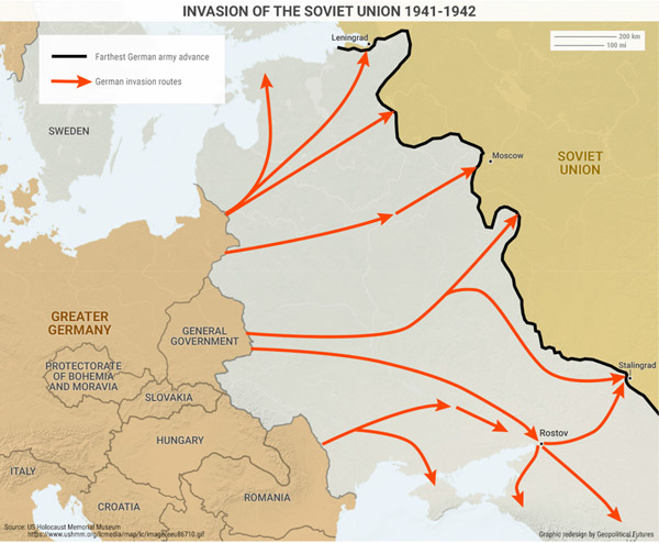 Map - German Invasion of the Soviet Union